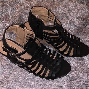 Black Sandal Wedges